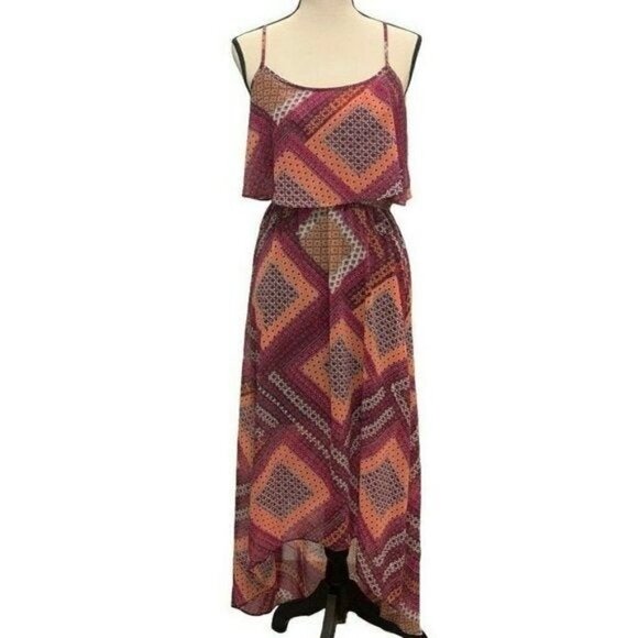 Accidentally in Love Womens High Low Maxi Dress Size M Spaghetti Straps - Picture 5 of 11